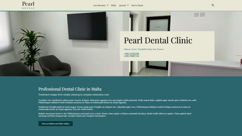 Pearl Dental Website